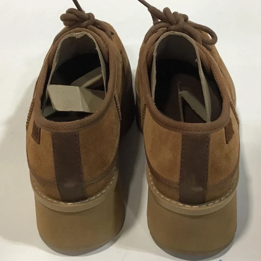 NEW!! Women’s UGG Cityfunc Brown/Chestnut Suede Platform Lace-up Shoes Size 10